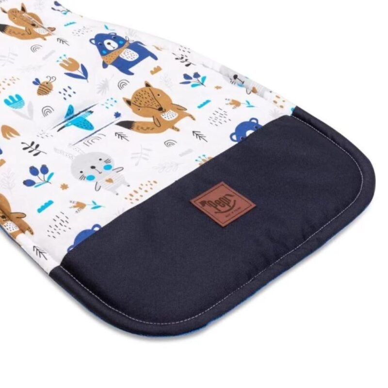 Babakocsi betét övvédőkkel - Blue Bear - pamut/velvet - Image 4