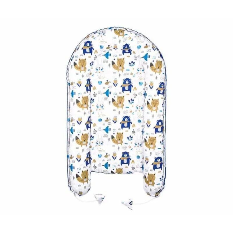 Babafészek és pólya szett - Blue Bear - pamut - Image 5