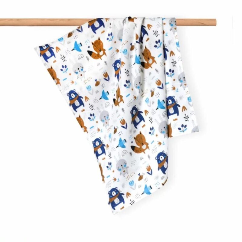 Pelenka flanel 70x80 - Blue Bear