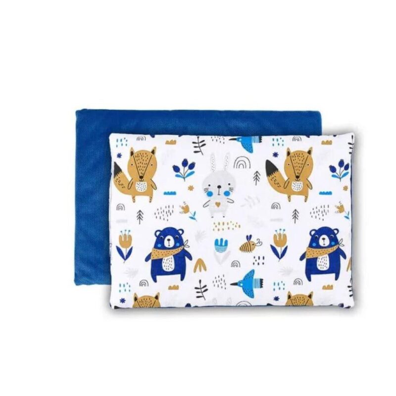 Szett 25x35-ös párna és 55x75-ös takaró – Blue Bear – pamut/velvet - Image 2