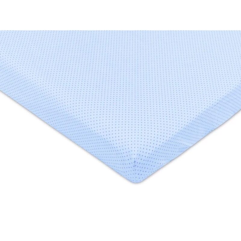 Lepedő pamut kiságyba gumis 60x120 - Dots Blue - Image 2