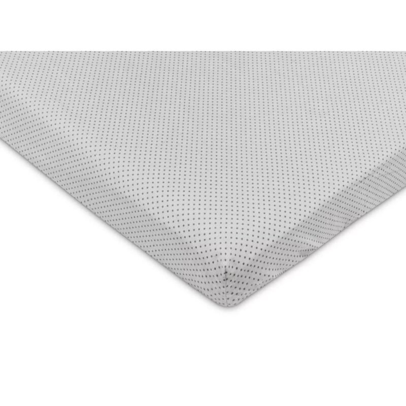 Lepedő pamut kiságyba gumis 60x120 - Dots Grey - Image 2