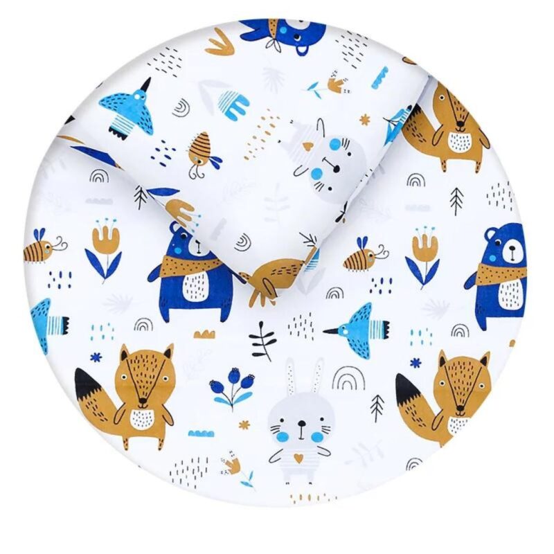 Ágyneműhuzat 4az1-ben - garnitúra kiságyba (90x120) lepedővel és rácsvédővel - Blue Bear - Image 5