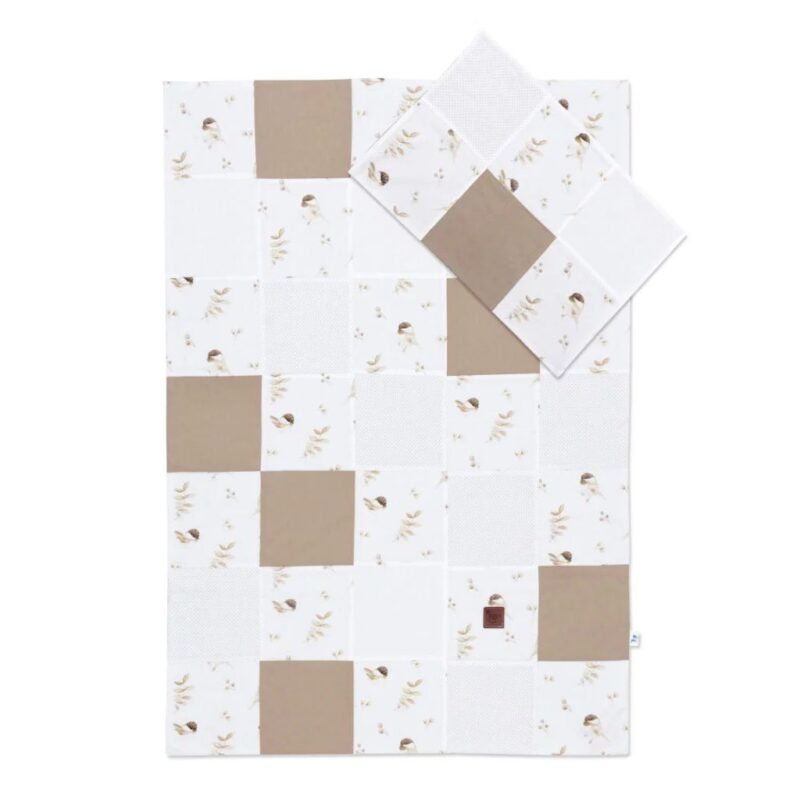 Patchwork paplan 100x140 párnahuzattal 40x60 - Lovely Bird - pamut - Image 3