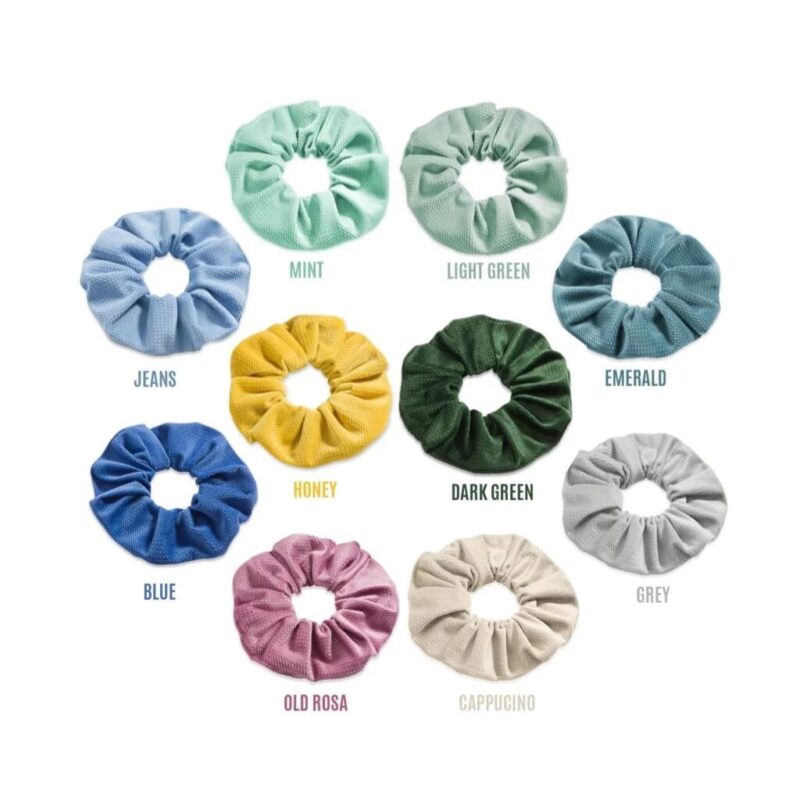 Velvet Scrunchie hajgumi - tójpak vegyes színek