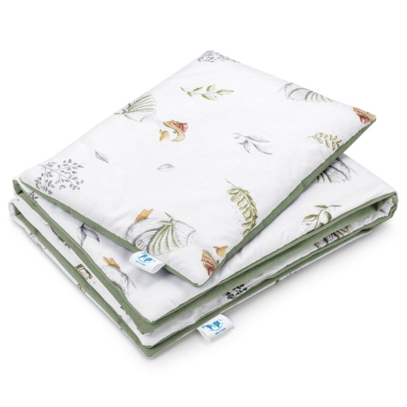 Szett 25x35-ös párna és 55x75-ös takaró – Lady Goose sage – pamut/velvet