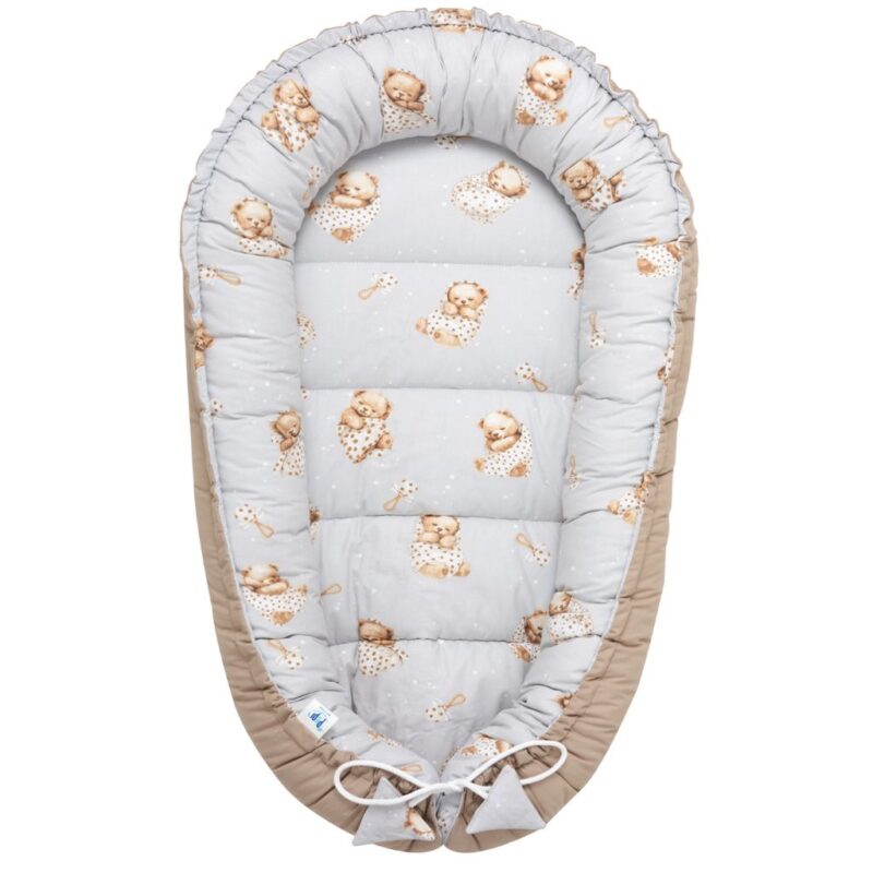 Baba szett 5 az 1-ben - Sleeping Teddy Bear cappucino - pamut - Image 2