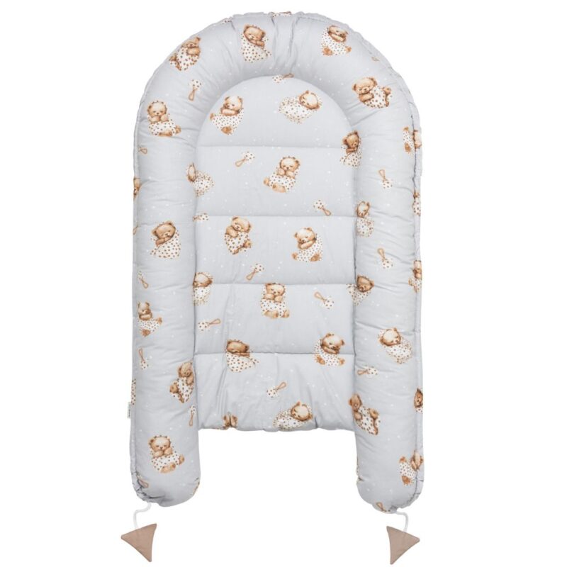 Baba szett 5 az 1-ben - Sleeping Teddy Bear cappucino - pamut - Image 3