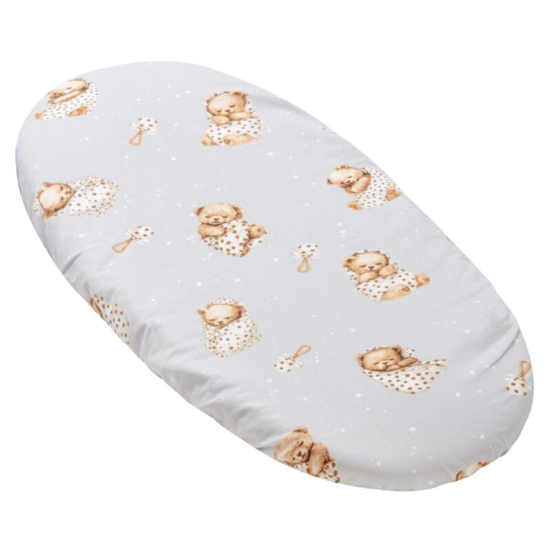 Lepedő mózeskosárba gumis - Sleeping Teddy Bear - Image 2