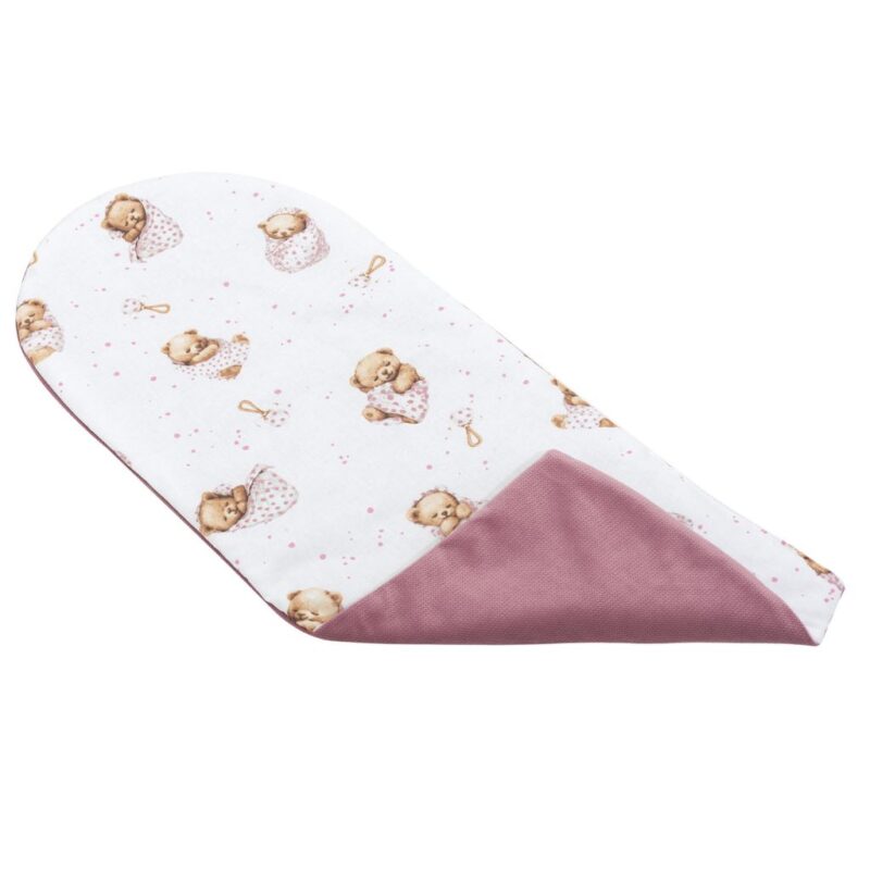 Baba szett 5 az 1-ben - White Sleeping Teddy Bear old rosa - pamut/velvet - Image 6