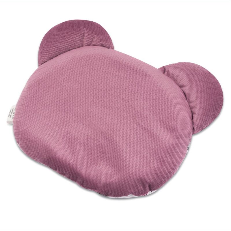 Lapos párna MACI - White Sleeping Teddy Bear old rosa - pamut/velvet - Image 2