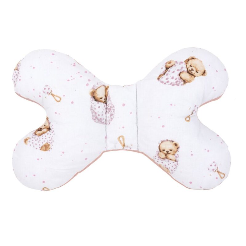 Baba szett 5 az 1-ben - White Sleeping Teddy Bear old rosa - pamut/velvet - Image 10