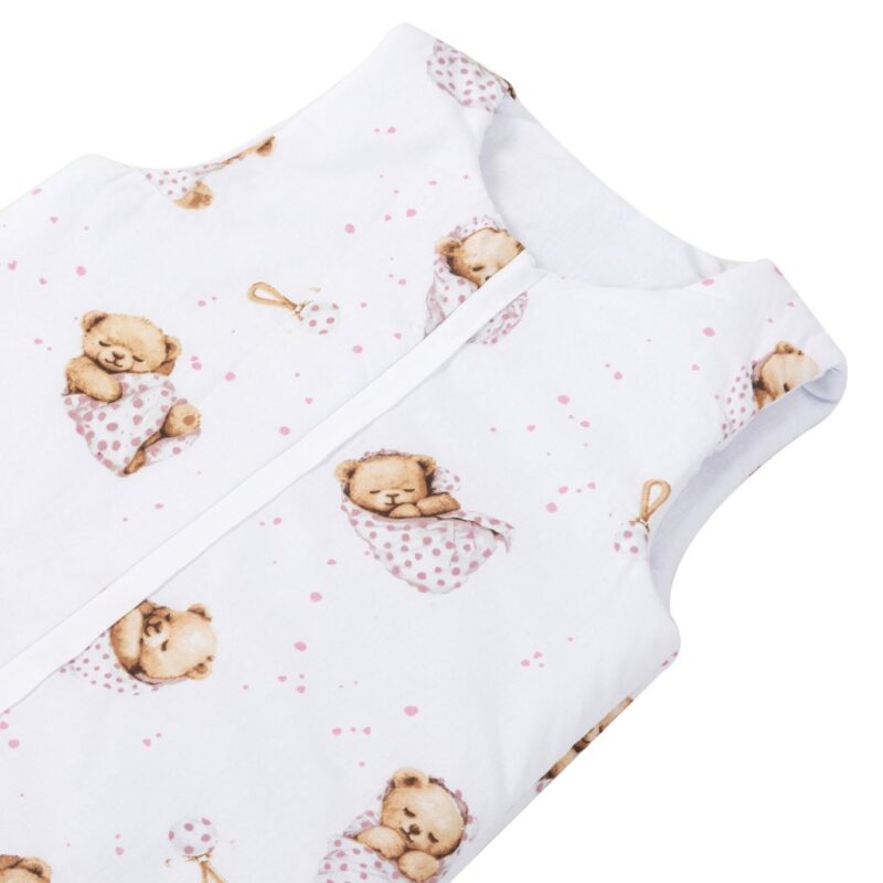 Hálózsák nadrágszárral alváshoz - White Sleeping Teddy Bear - pamut  - Image 2