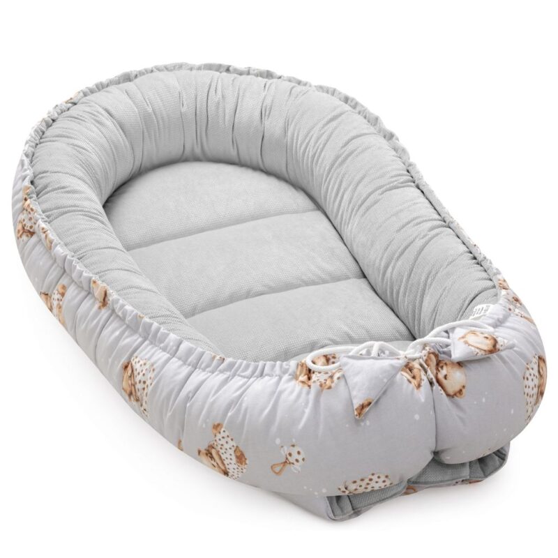Babafészek és pólya szett - Sleeping Teddy Bear - pamut/velvet - Image 3