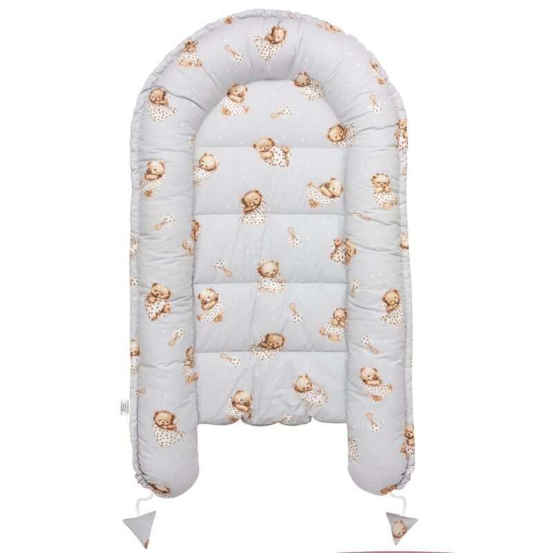 Babafészek és pólya szett - Sleeping Teddy Bear - pamut/velvet - Image 5