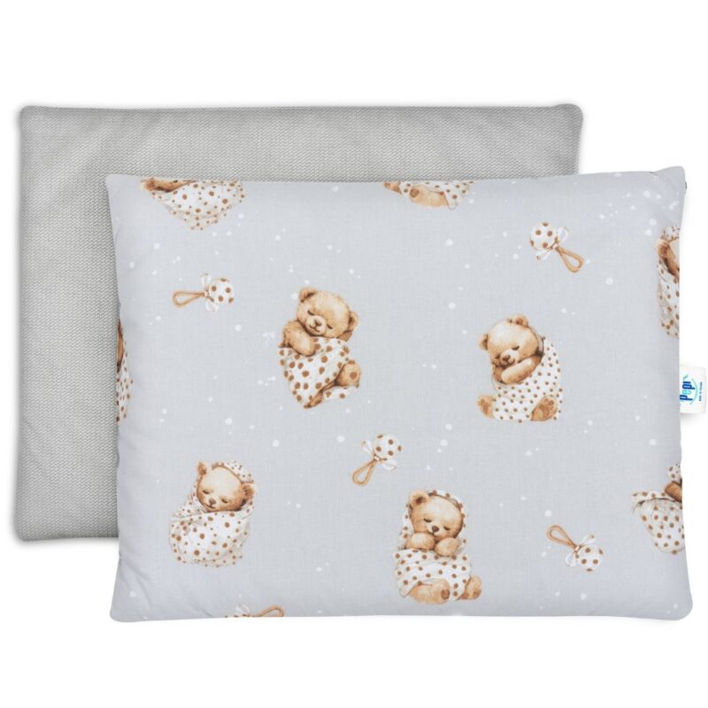 Lapos párna 30×40 - Sleeping Teddy Bear - pamut/velvet