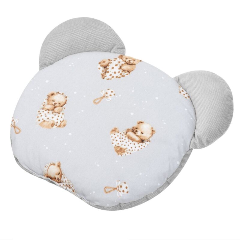 Lapos párna MACI - Sleeping Teddy Bear - pamut/velvet