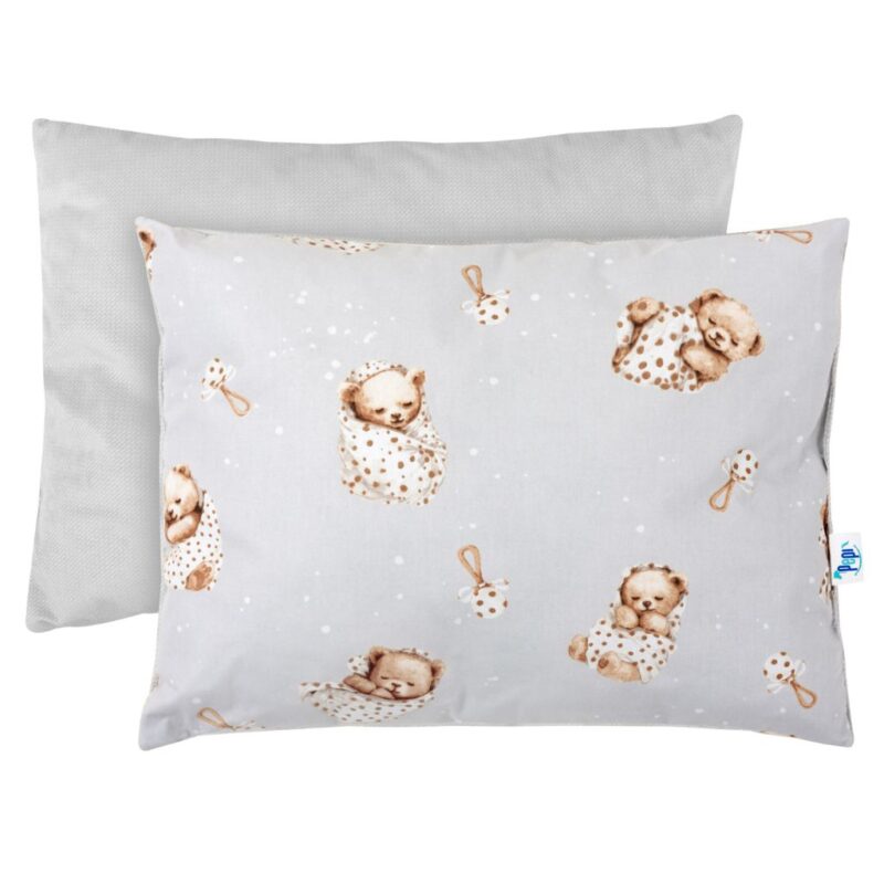 Pelyhes párna 30×40 - Sleeping Teddy Bear - pamut/velvet