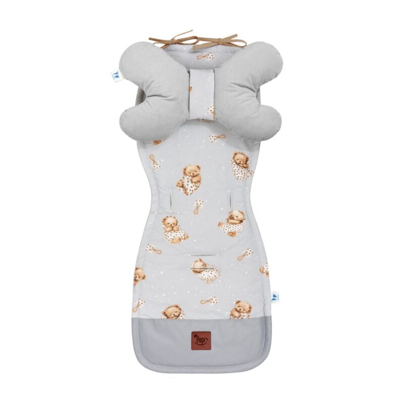 Babakocsi betét 5az1-ben szett - Sleeping Teddy Bear - pamut/velvet - Image 2