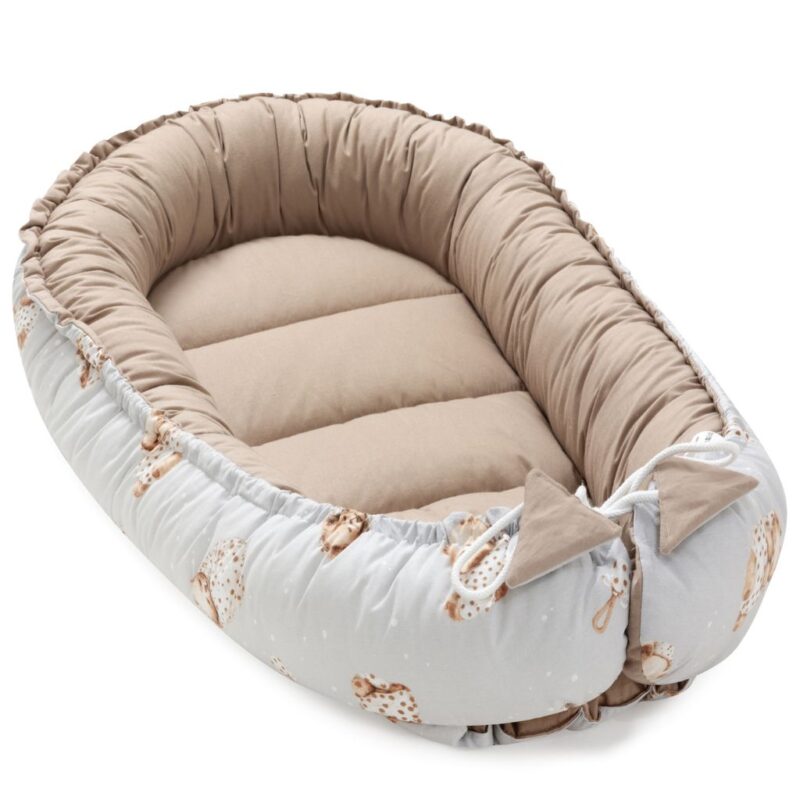 Baba szett 5 az 1-ben - Sleeping Teddy Bear cappucino - pamut - Image 5