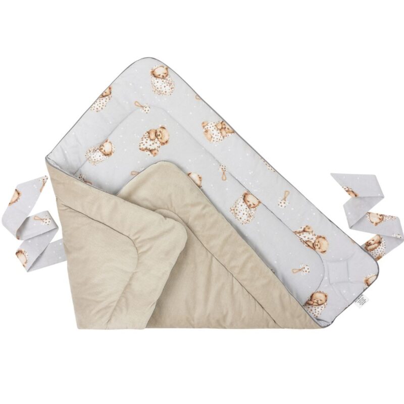 Baba szett 6 az 1-ben - Sleeping Teddy Bear cappucino- pamut/velvet - Image 9
