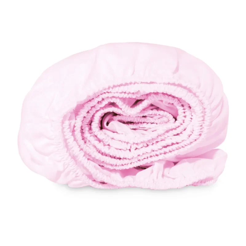 Lepedő pamut kiságyba gumis 60x120 - Puder Rose