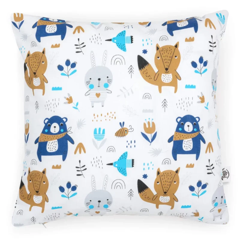 Párnahuzat 40×40 - Blue Bear - pamut