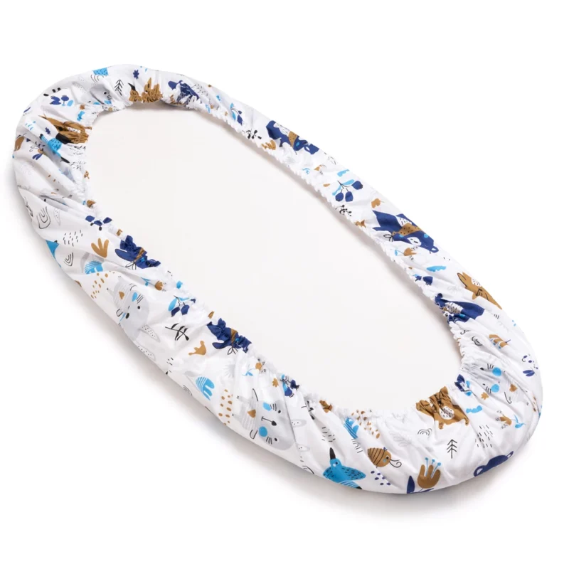 Lepedő mózeskosárba gumis - Blue Bear - Image 3