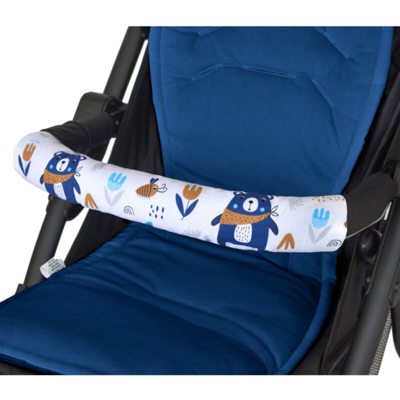 Védő a sportbabakocsi karfájára - Blue Bear - pamut/velvet