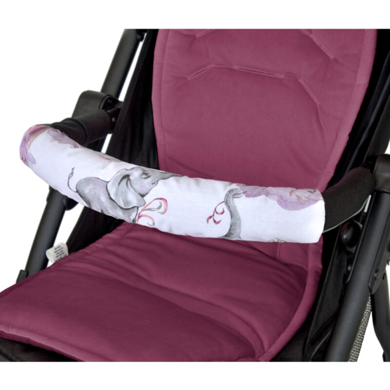 Védő a sportbabakocsi karfájára - Eledreams Pink - pamut/velvet