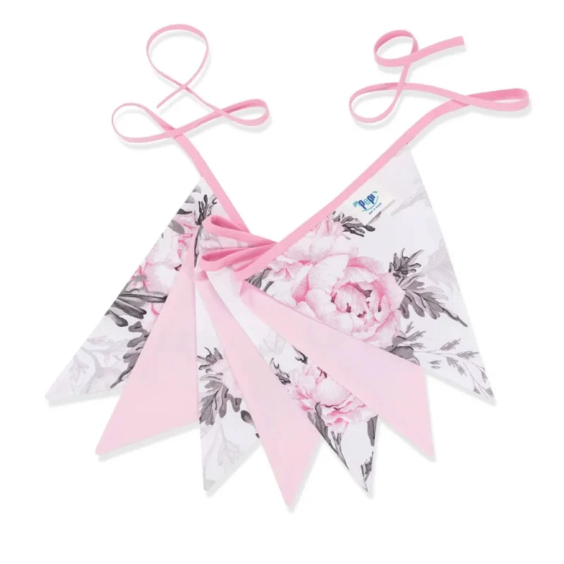 Füzér - Pink Flowers - pamut