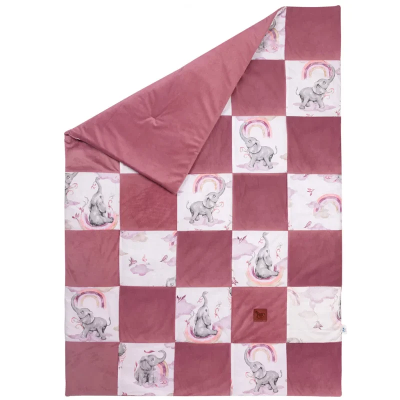 Paplan PATCHWORK 100x140 - Eledreams Pink - pamut/velvet