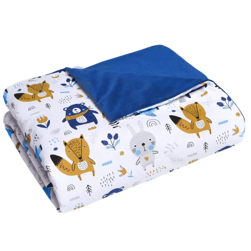 Paplan 75x100 - Blue Bear - pamut/velvet