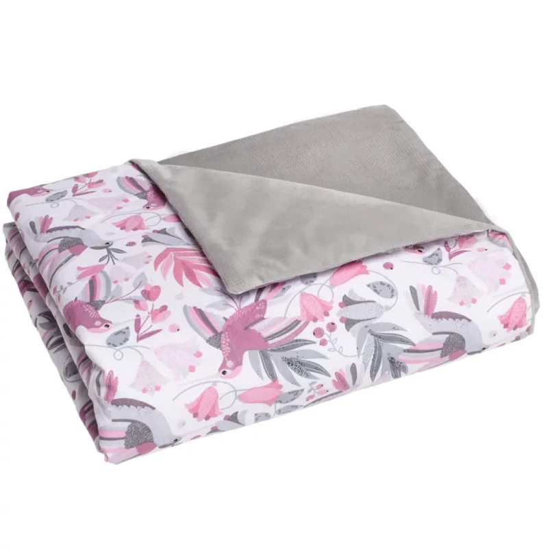 Paplan 75x100 - Hummingbird grey - pamut/velvet