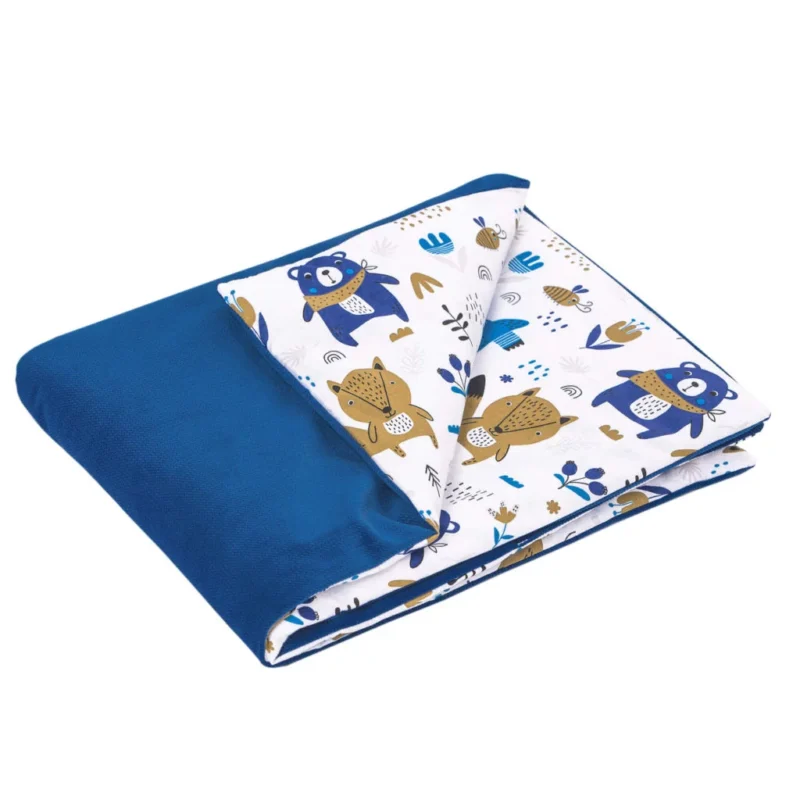 Paplan 55×75 - Blue Bear - pamut/velvet
