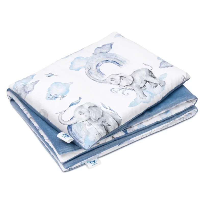 Szett 25x35-ös párna és 55x75-ös takaró – Eledreams Blue – pamut/velvet