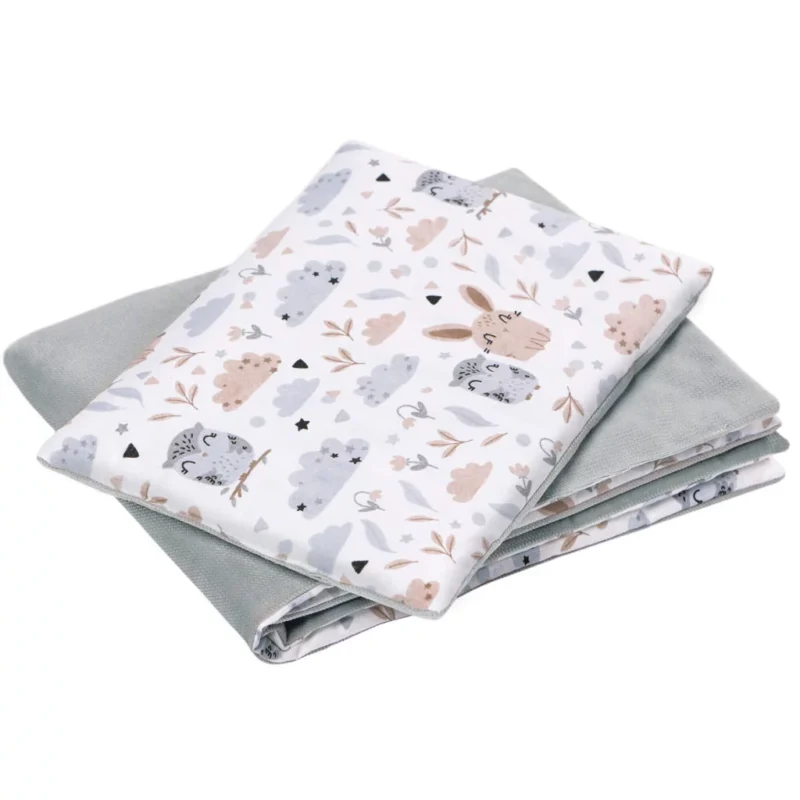 Baba szett 6 az 1-ben - Forest Friends grey - pamut/velvet - Image 3