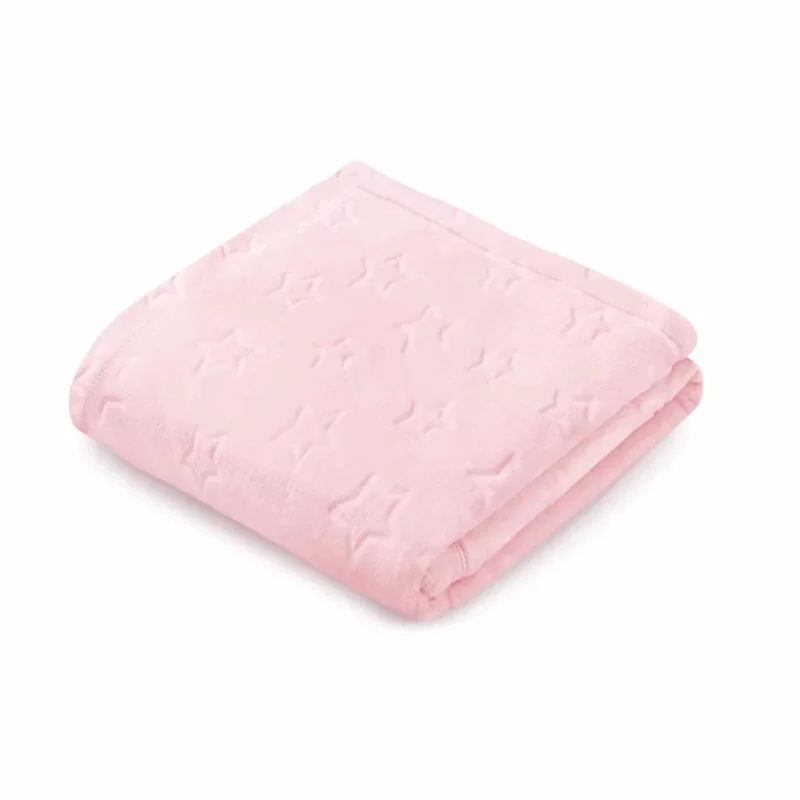 Plüss takaró 70x100 csillagokkal - powder pink