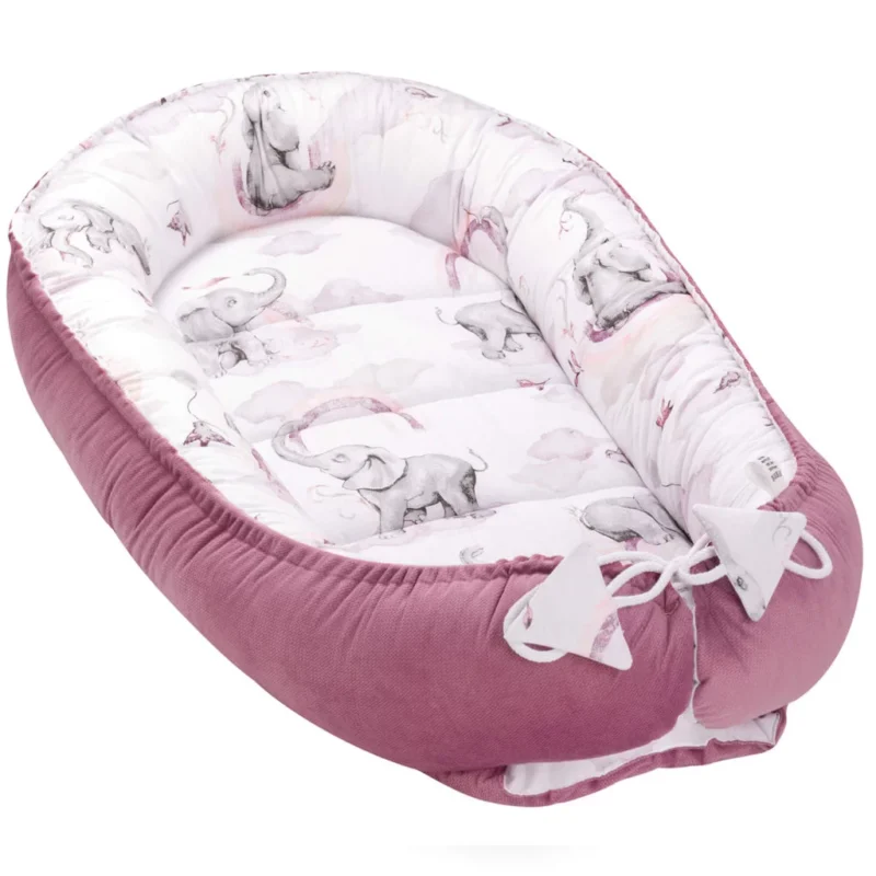 Babafészek - Eledreams Pink - pamut/velvet
