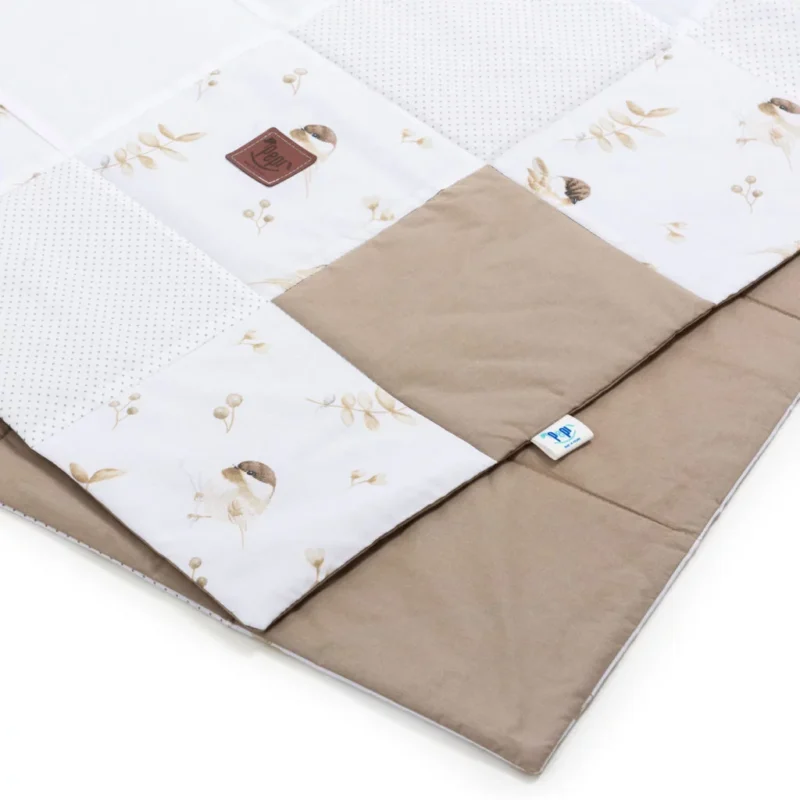 Patchwork paplan 100x140 párnahuzattal 40x60 - Lovely Bird - pamut - Image 4