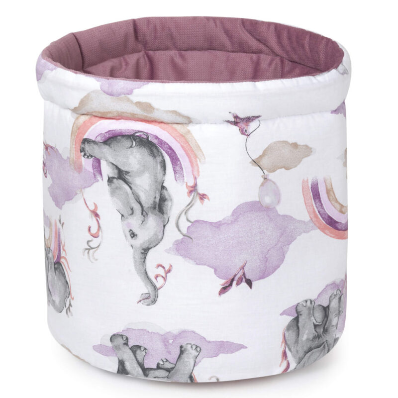 Kosárka babakellékekhez - Eledreams Pink - pamut/velvet - Image 2