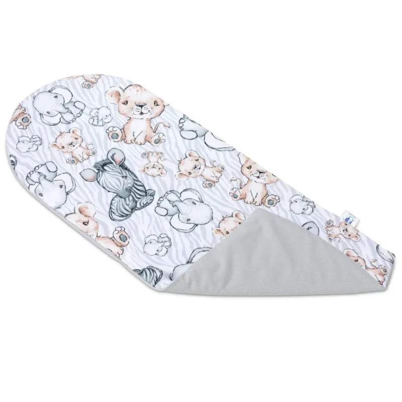 Matrac babafészekhez - Safari grey - pamut/velvet