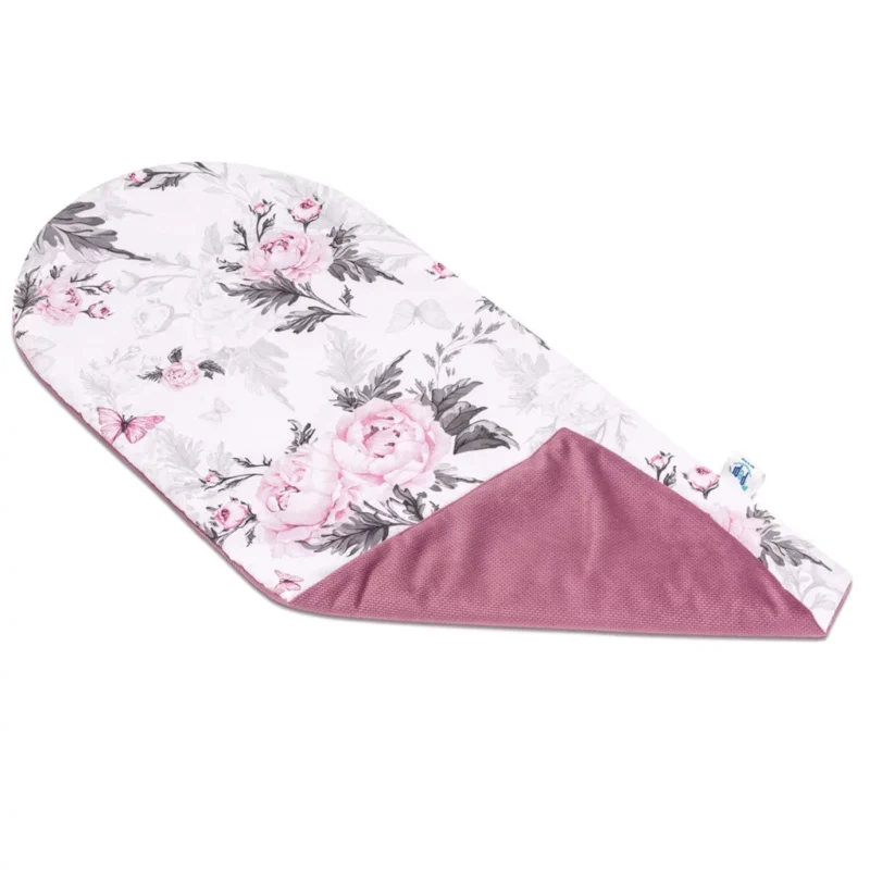 Baba szett 6 az 1-ben - Pink Flowers old rosa - pamut/velvet - Image 6