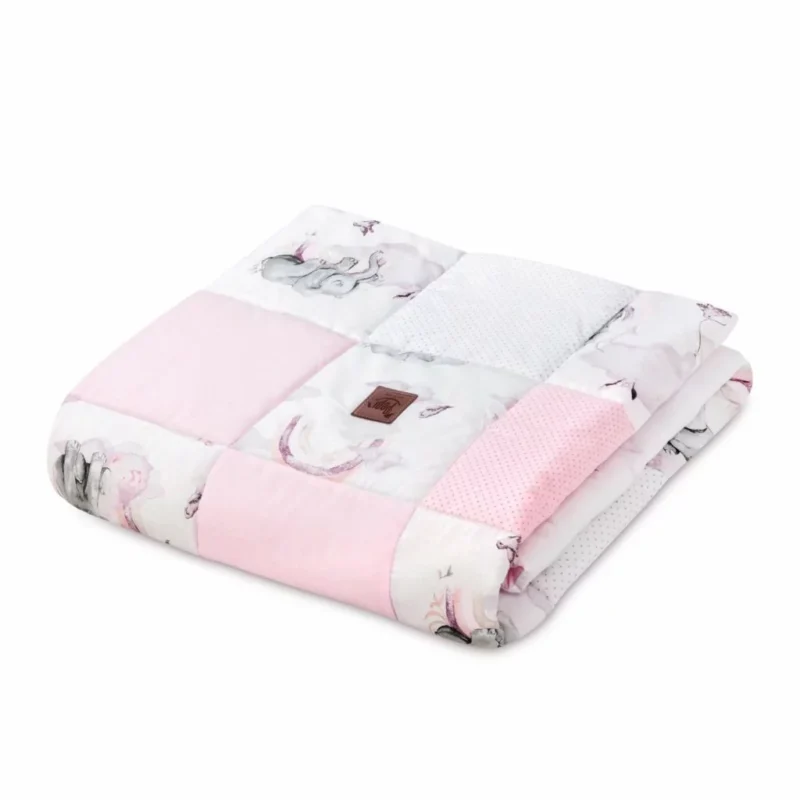 Patchwork paplan 100x140 párnahuzattal 40x60 - Eledreams Pink - pamut - Image 6