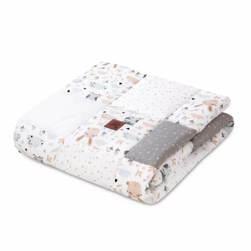 Paplan PATCHWORK 100x140 - Forest Friends - pamut
