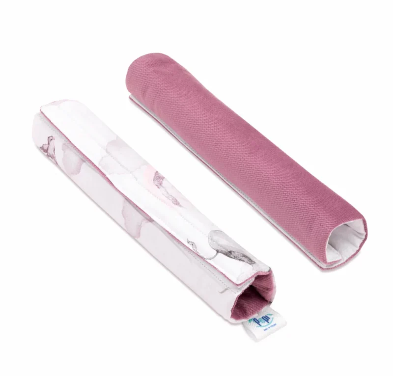 Babakocsi betét övvédőkkel - Eledreams Pink - pamut/velvet - Image 3