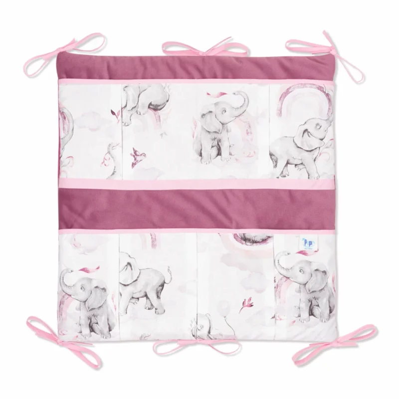 Kiságyra szerelhető tároló 52x52 - Eledreams Pink - pamut/velvet