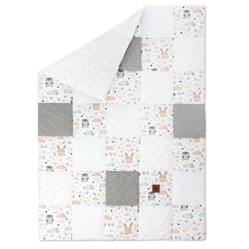 Paplan PATCHWORK 100x140 - Forest Friends - pamut - Image 2