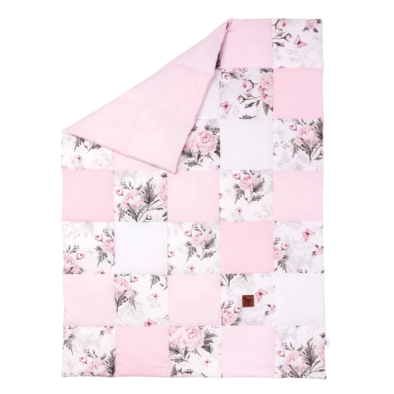 Paplan PATCHWORK 100x140 - Pink Flowers - pamut - Image 2