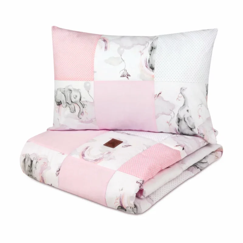 Patchwork paplan 100x140 párnahuzattal 40x60 - Eledreams Pink - pamut